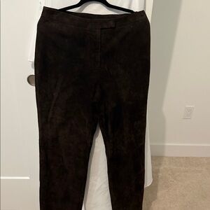 Suede women Brown Pants in size 12